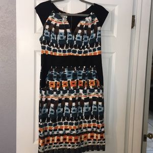 Black Tribal Print Formal Dress w/ Pockets !